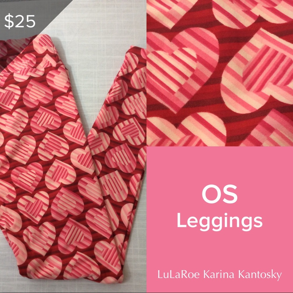 LuLaRoe OS Valentine leggings